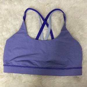 Purple and white lululemon bra